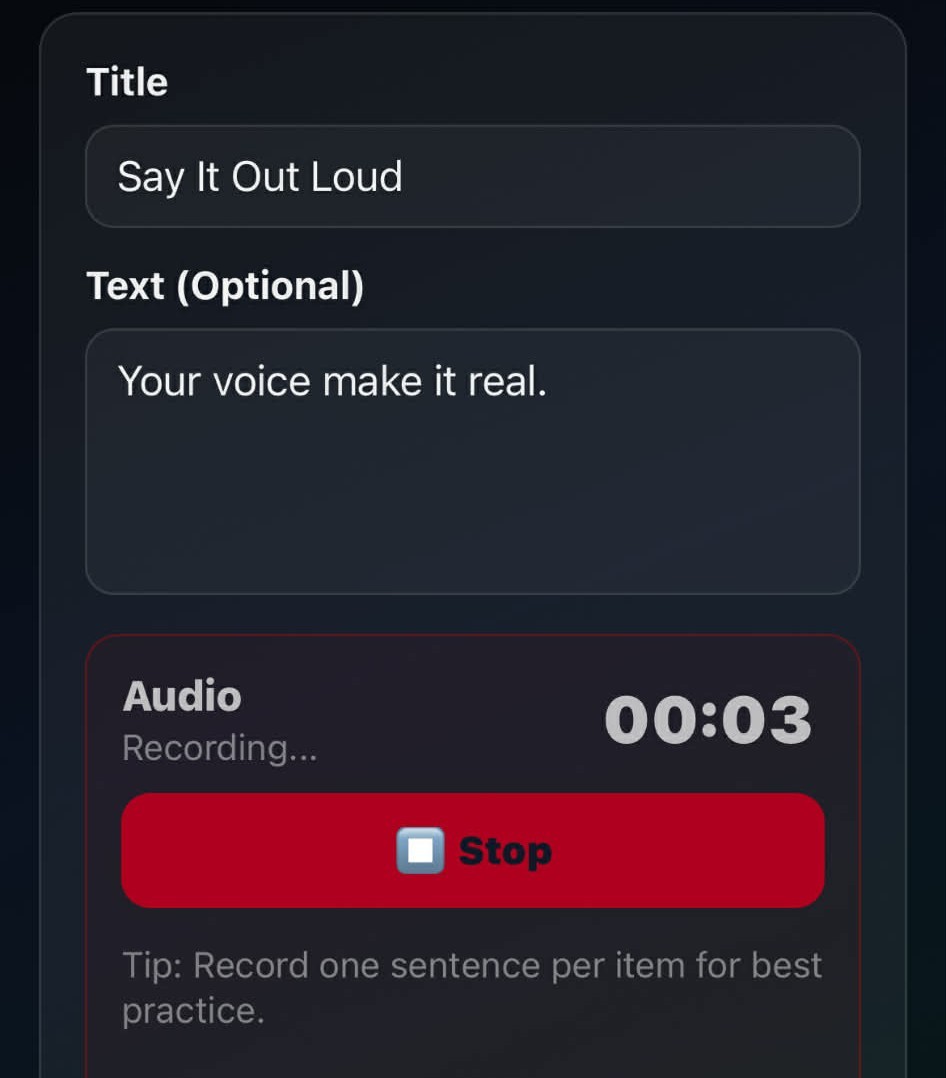 BeGold - Record in your voice